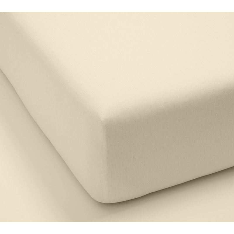 Ensemble de draps Neesa 1200, Ivoire, Ensemble de drap pour lit très grand avec drap-ho