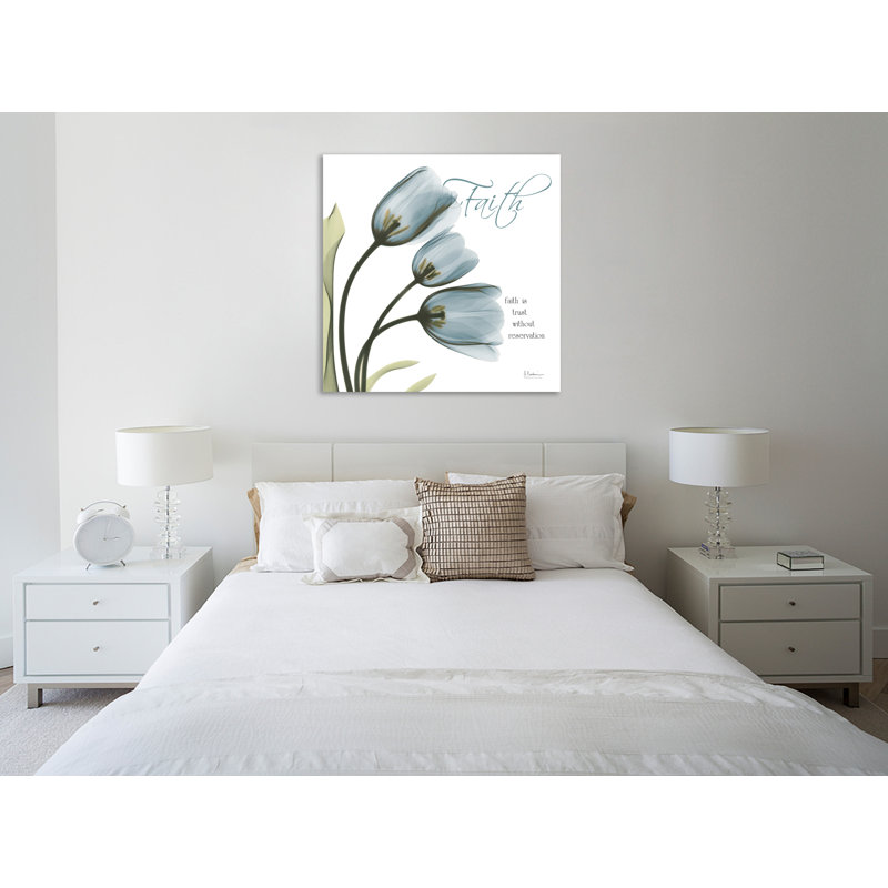 «Tulips Faith», toile tendue par Albert Koetsier, H 48 po x l 48 po x P 1,5 po