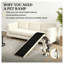 Rampe pour animaux de compagnie pour lit et canapé, structure en bois naturel avec housse en polyester noir