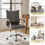  Chaise de bureau pivotante en similicuir de 22,2 po avec dossier capitonné Lundgren-1954259939