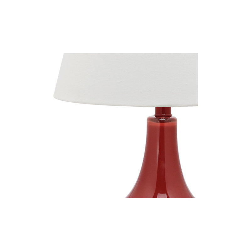 Akeim Glass Table Lamp, Chinese Red