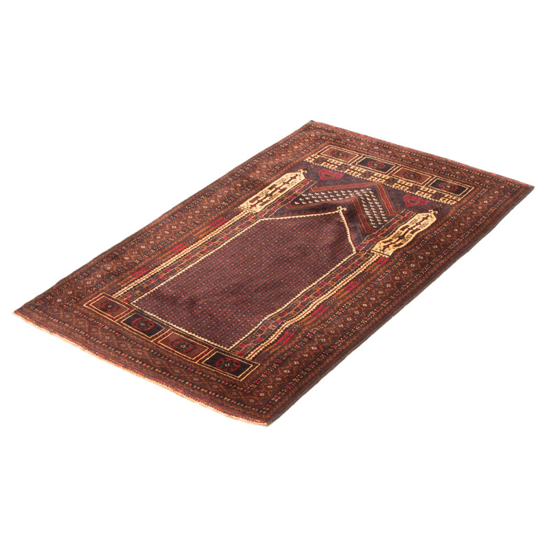 Tapis brun Teimani 3 pi 0 po x 5 pi 3 po
