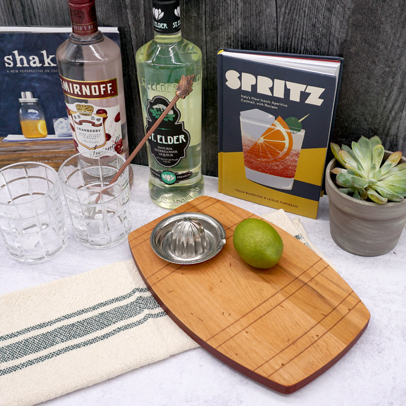 Wine and Spirits Novelty Cutting Board