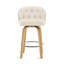 Tabouret de bar et de comptoir pivotant avec cadre en bois Caelus (ensemble de 3)-117581494-117581497