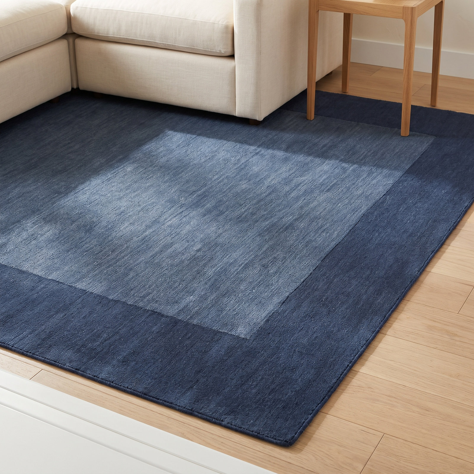 Dolma Navy Hand-Loomed Wool Rug, Rectangle 12' x 15'
