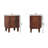 Solid Wood Harper Nightstand,Brown,2-Drawer