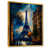 Toile avec cadre flottant or