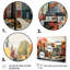«Autumn Vintage Orange Village - New York», ensemble de 5 pièces d'art mural-387992256