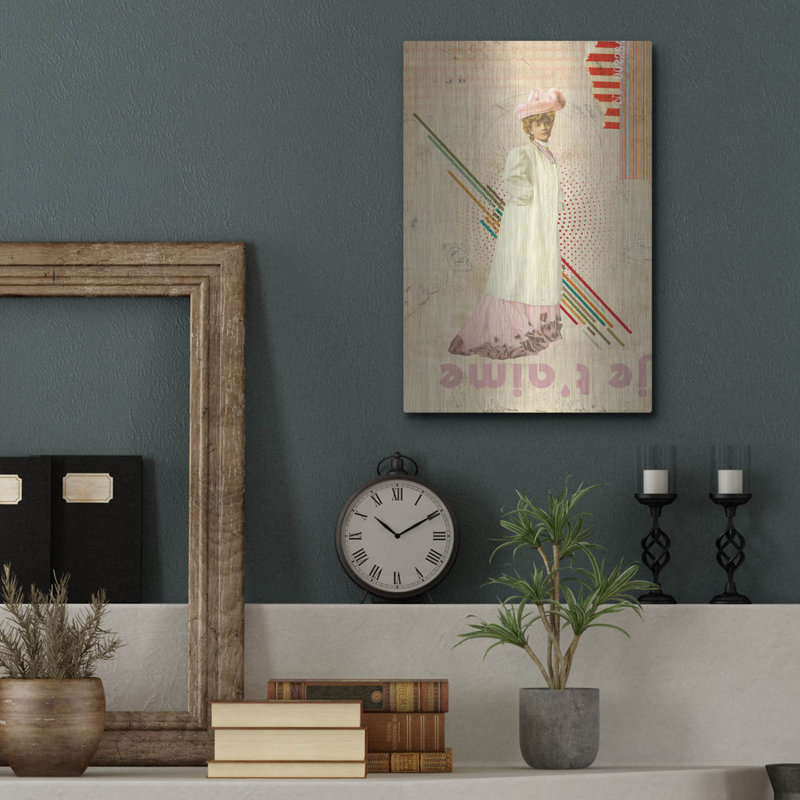 Ivy Bronx «Je T'aime» par Elo Marc, art mural en métal, H 16 po x l 12 po