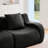 U-Shaped Boneless Sofa, Teddy Fabric No Assembly Required Curved Armrest, Anti-Slip Design, Streamlined Design 32D High Density Sponge, Full Compression Vacuum Packag-1548418494