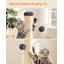 Cat Scratching Post for Adult Cats, Natural Sisal with Heavy Base and Dangling Toy, 40 x 40 x 84 cm, Dark Grey-1453445789-1453445776