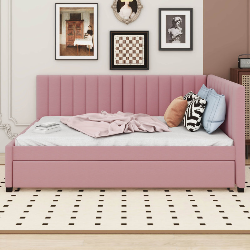 Ayob Upholstered Daybed, Pink