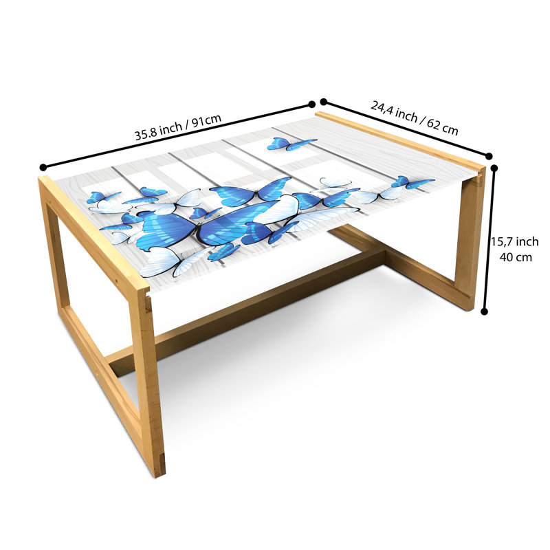 Table basse East Urban Home, H 15,75 po x L 35,83 po x l 24,4 po