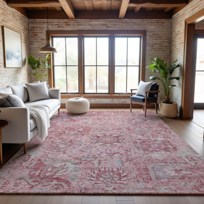 Premium Machine Washable Wayne AMF1102 Damask Rug