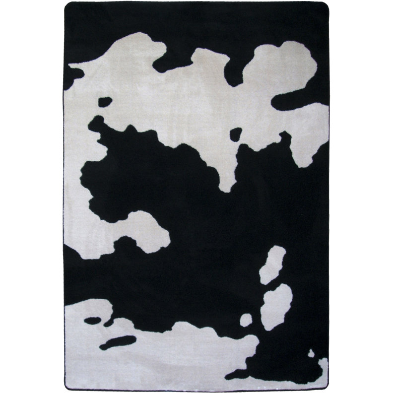 Tapis noir / blanc Arinze, Rectangle 5 pi 4 po x 7 pi 8 po