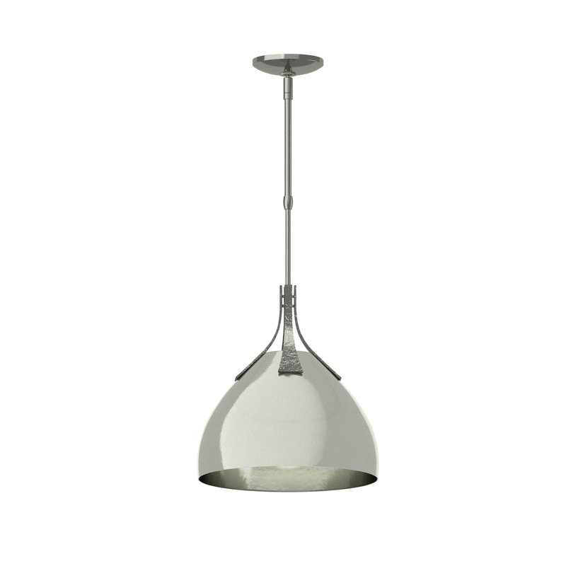 Summit 1 - Light Single Dome Pendant, Sterling, Sterling