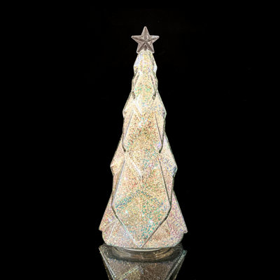Colorful Glass Christmas Tree Light – Tabletop Holiday Décor With Timer For Indoor Xmas Display