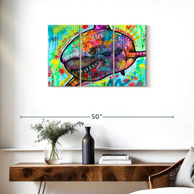 Colorful Shark, 20" H x 33" W