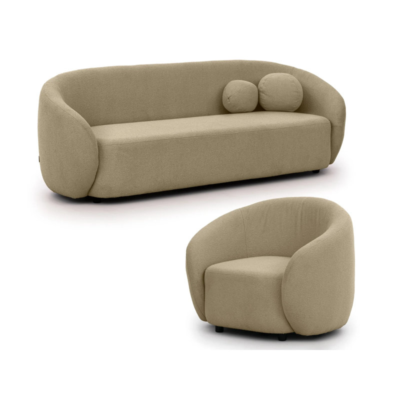 Roundi 2 - Piece Living Room Set, Beige