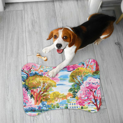 Chic Autumn Scenery - 1 Piece Bone Shape Feeding Mat