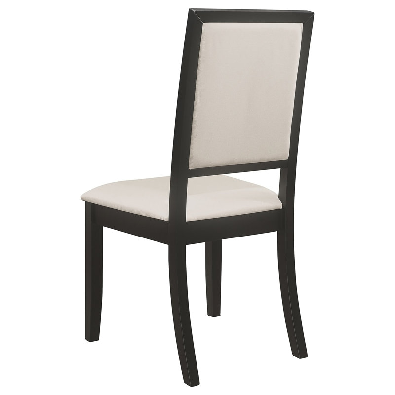 Chaises d'appoint rembourrées crème et noires