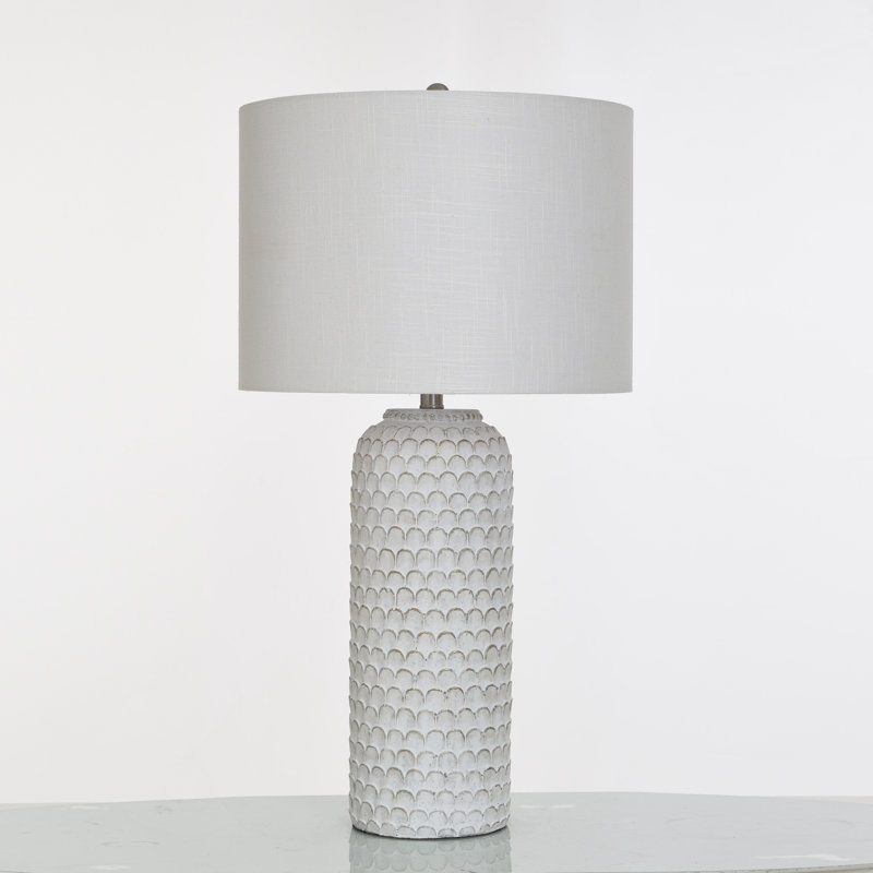 Concrete Table lamp - White Shade