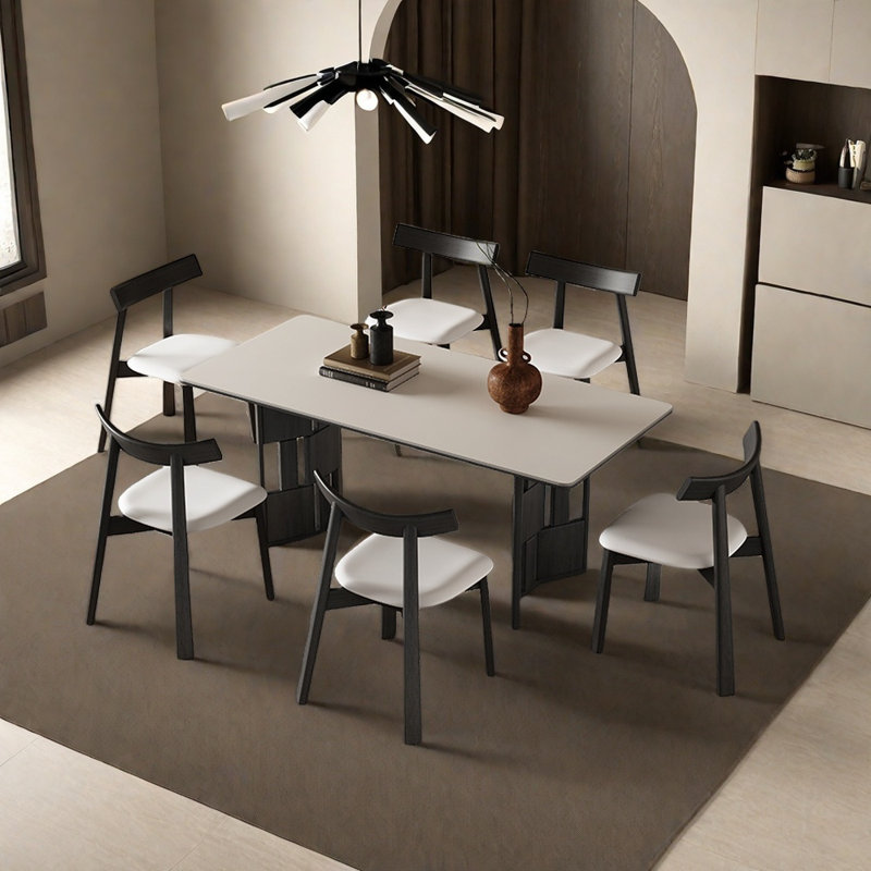 Ensemble de table de salle à manger rectangulaire, H 29,52 po x L 55,11 po x l 31,49 po