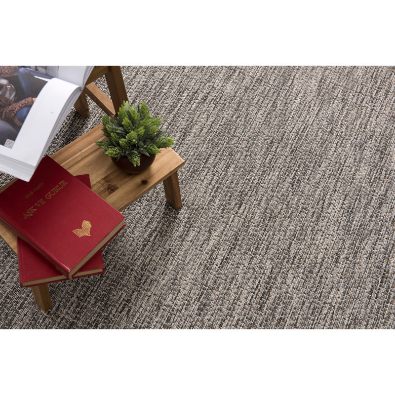 Tapis intérieur / extérieur gris Tinus, Tapis de couloir 2 pi 7 po x 5 pi