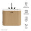 Meuble-lavabo mural 24 po avec lavabo en marbre Zia-111150384