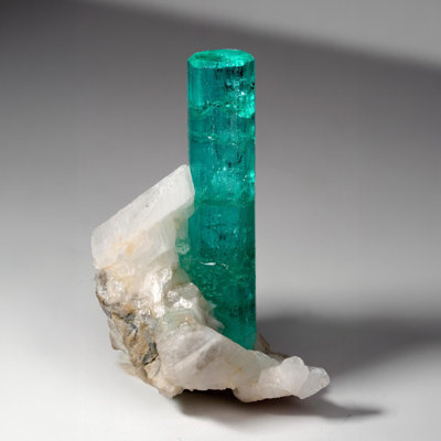 Emerald on Calcite From Colombia