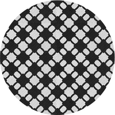 Tapis noir/blanc à motifs