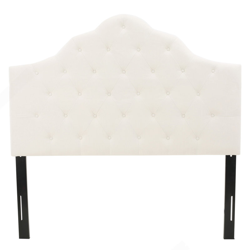 Tufted Upholstered Headboard Queen Size, Solid Wood Head Board With Durable Metal Legs, Adjustable Height Queen Headboard, Fabric Headboard In Modern Button Tuffted Design