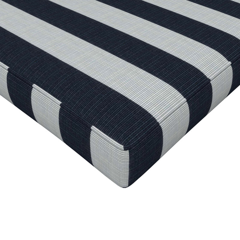 Coussin de chaise d'extérieur avec tissu Sunbrella, 21 po x 78 po, Dupione expressive brume
