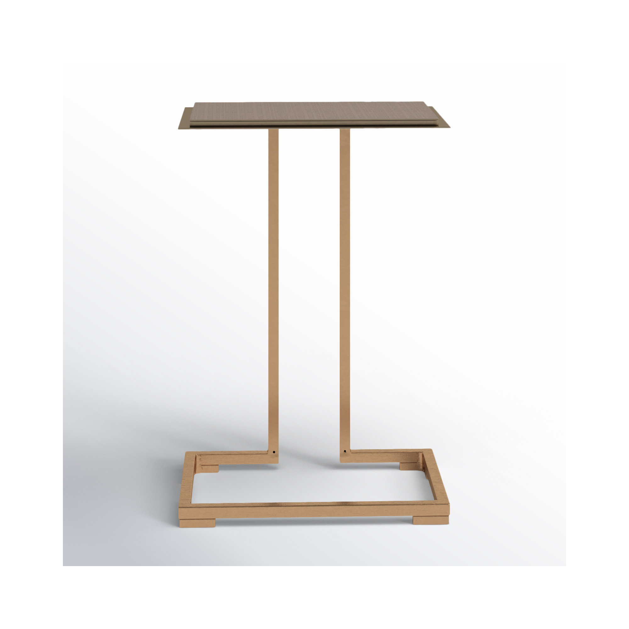 Thora Iron End Table, Antique Brass