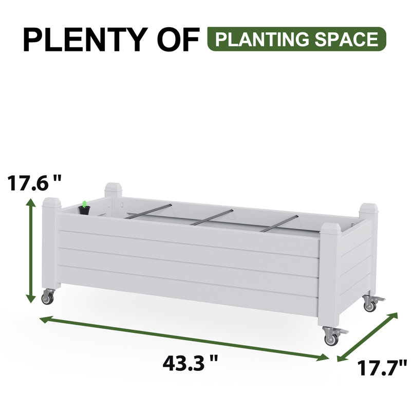 Outdoor/Indoor/Decor Resin Planter Box New green house beauty and hope Raised Garden Bed, 1