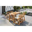 Ensemble de bar de patio rustique 5 pièces, ensemble de table de patio et chaises avec chaises ergonomiques, plateau à lattes en bois massif-809434279