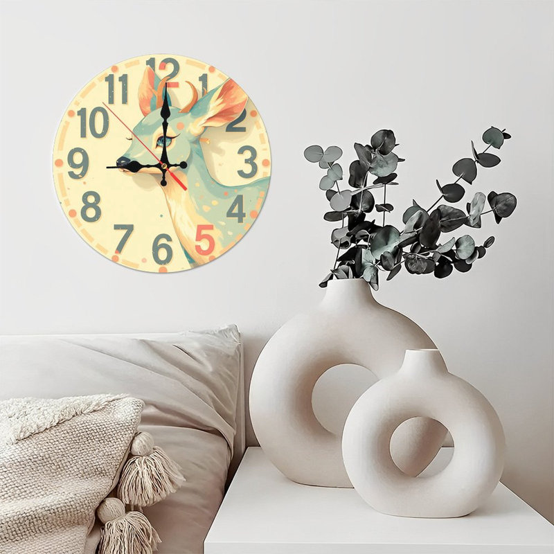 Adorable horloge de cerf