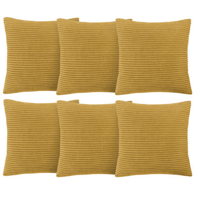Aspire Homeware Striped Square Velvet Cushion Cover