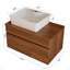 Petit meuble-lavabo flottant simple avec lavabo, parfait pour les espaces compacts et le design moderne