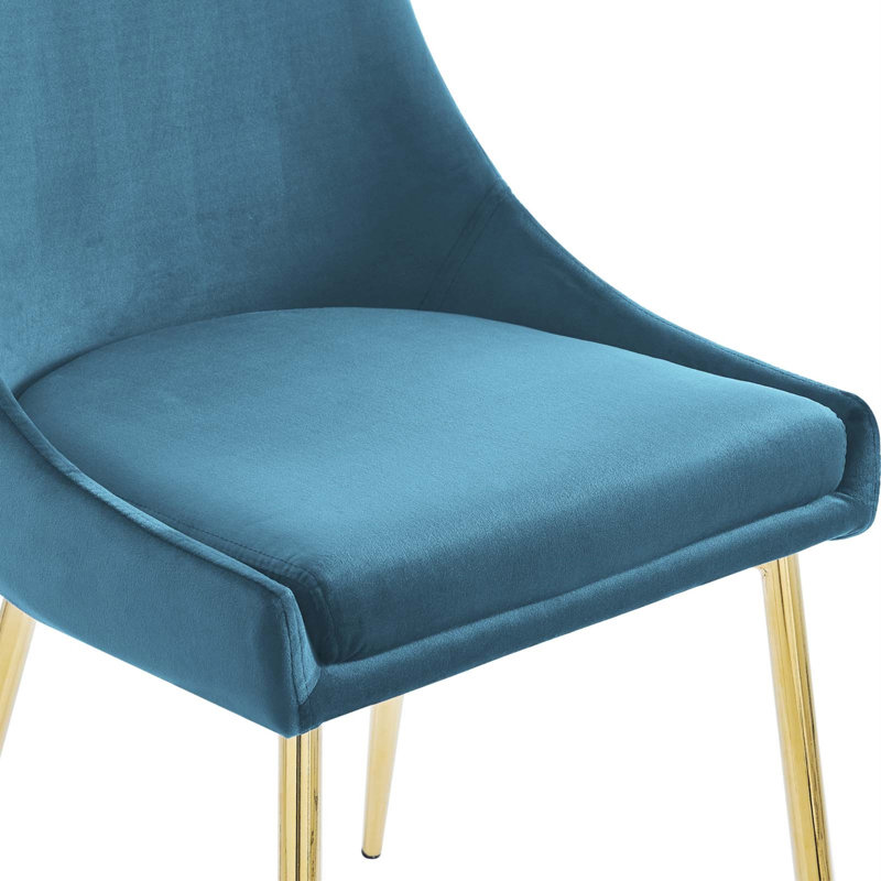 Modway Viscount Performance Velvet Dining Chairs, Teal