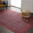Machine Washable Kalinar Power Loom Performance Dark Red/Blue Rug-68309626
