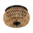 Boho Rattan 3-Light  Flush Mount  (Bulb Not Include)
