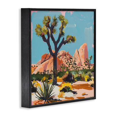 Modern Joshua Tree in Desert Framed Giclee Art, design by Walker Noble