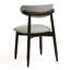 Chaises de cuisine/salle à manger Arriah 27 po modernes, rembourrées, en bois massif, noires (ensemble de 6)-1554542027-1554542030