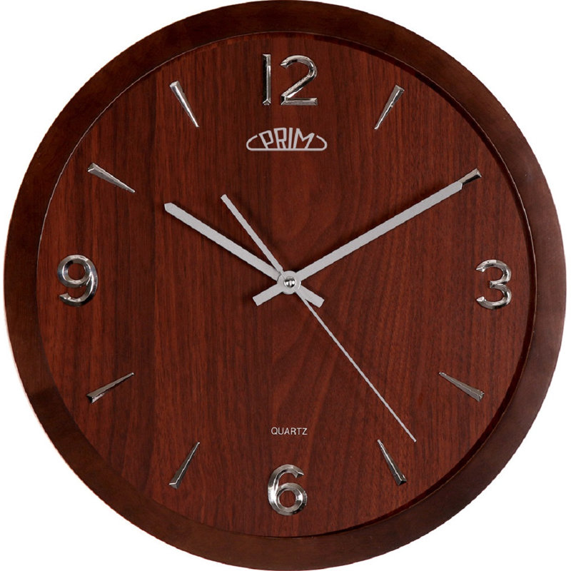 Wood Wall Clock, Dark Brown