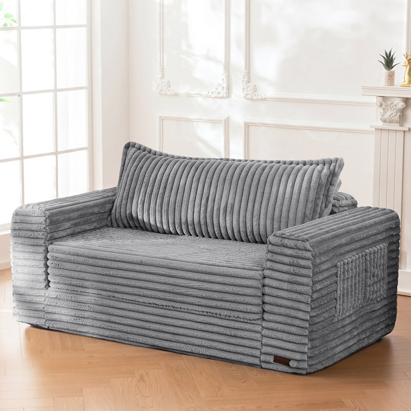 Canapé à billes, canapé-lit 3 en 1, Polyester Dark Gray
