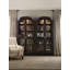 Sanctuary Glass Bunching Curio-Ebony Antiqued Oak