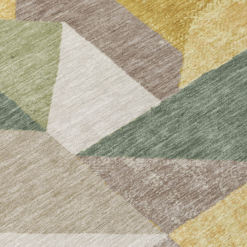 Machine Washable Indoor/Outdoor Chantille ACN2906 Geometric Rug, Linen, 9' x 12'