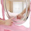 Ensemble de coiffeuse 4 tiroirs avec miroir DEL et tabouret rembourré-848192695