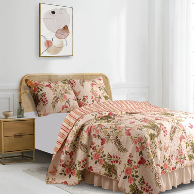 Ensemble de courtepointe en mélange de coton 3 pièces